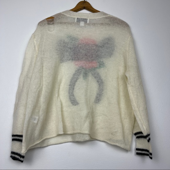 WILDFOX Rose Graphic Distressed Sweater - Picture 5 of 5